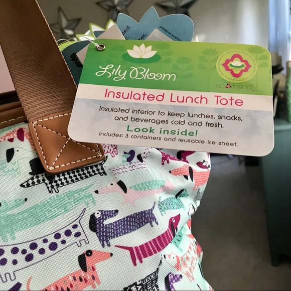 Lily Bloom Bags Lily Bloom Totally Pawsome Dachshund Lunch Tote